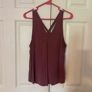 American Eagle Outfitters Red Asymmetrical Backless Tank Top